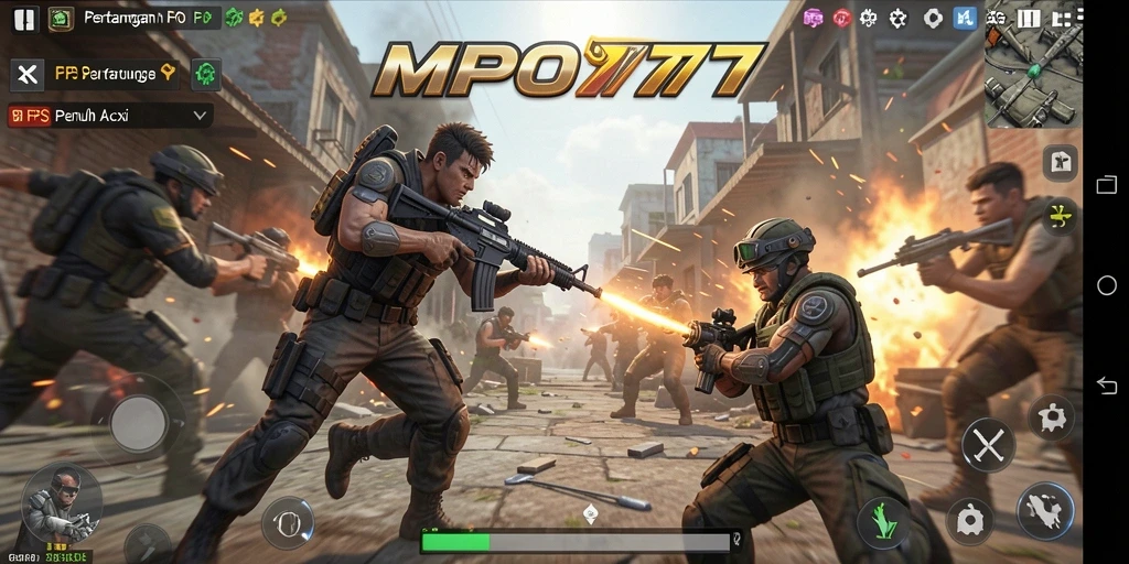 Tampilan gameplay MPO777 yang intens dan penuh aksi.