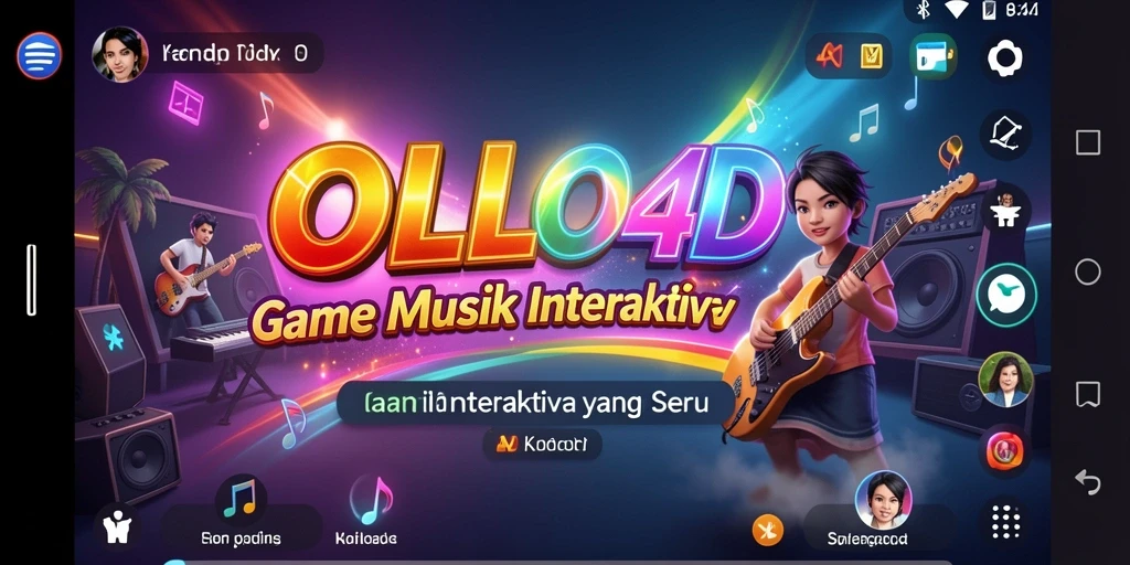 Screenshot OLLO4D menampilkan gameplay seru dengan musik interaktif.