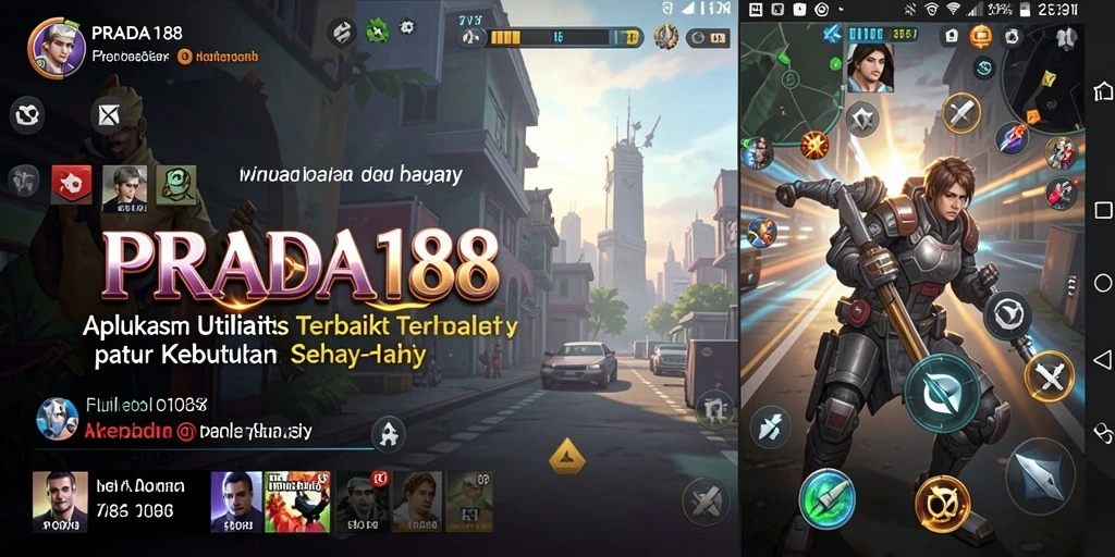 Tampilan utama PRADA188 dengan fitur utilitas yang menarik.