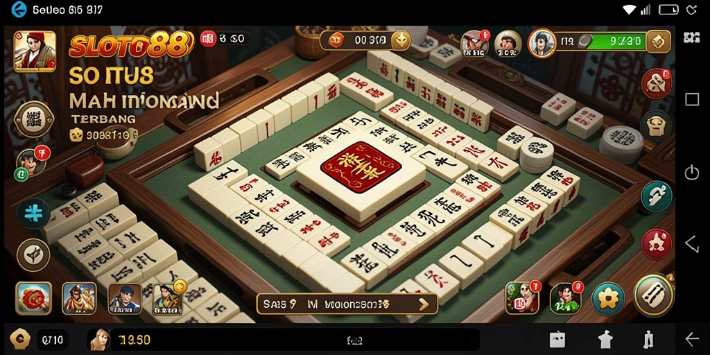 Tangkapan layar SLOT88 menunjukkan aksi seru permainan Mahjong.