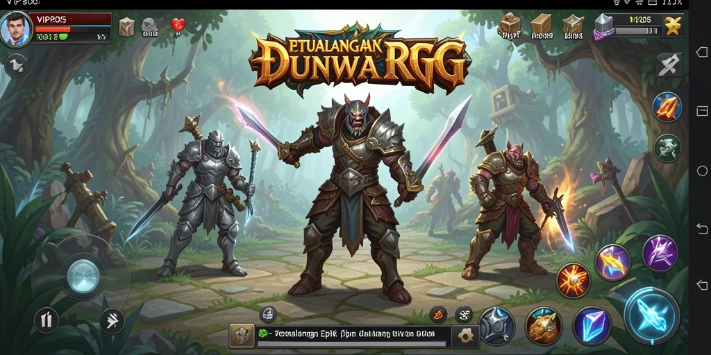 Tangkapan layar gameplay VIP805 menampilkan aksi pertarungan epik di dunia RPG.
